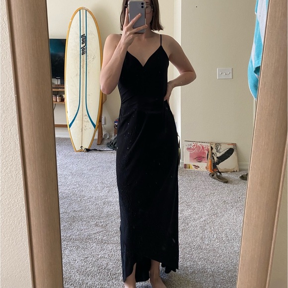 Vintage Black Maxi Dress - Picture 1 of 9